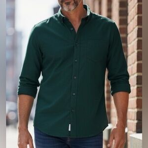 Bonobos men’s Everyday casual Slim Fit Button-Down Oxford Shirt green medium